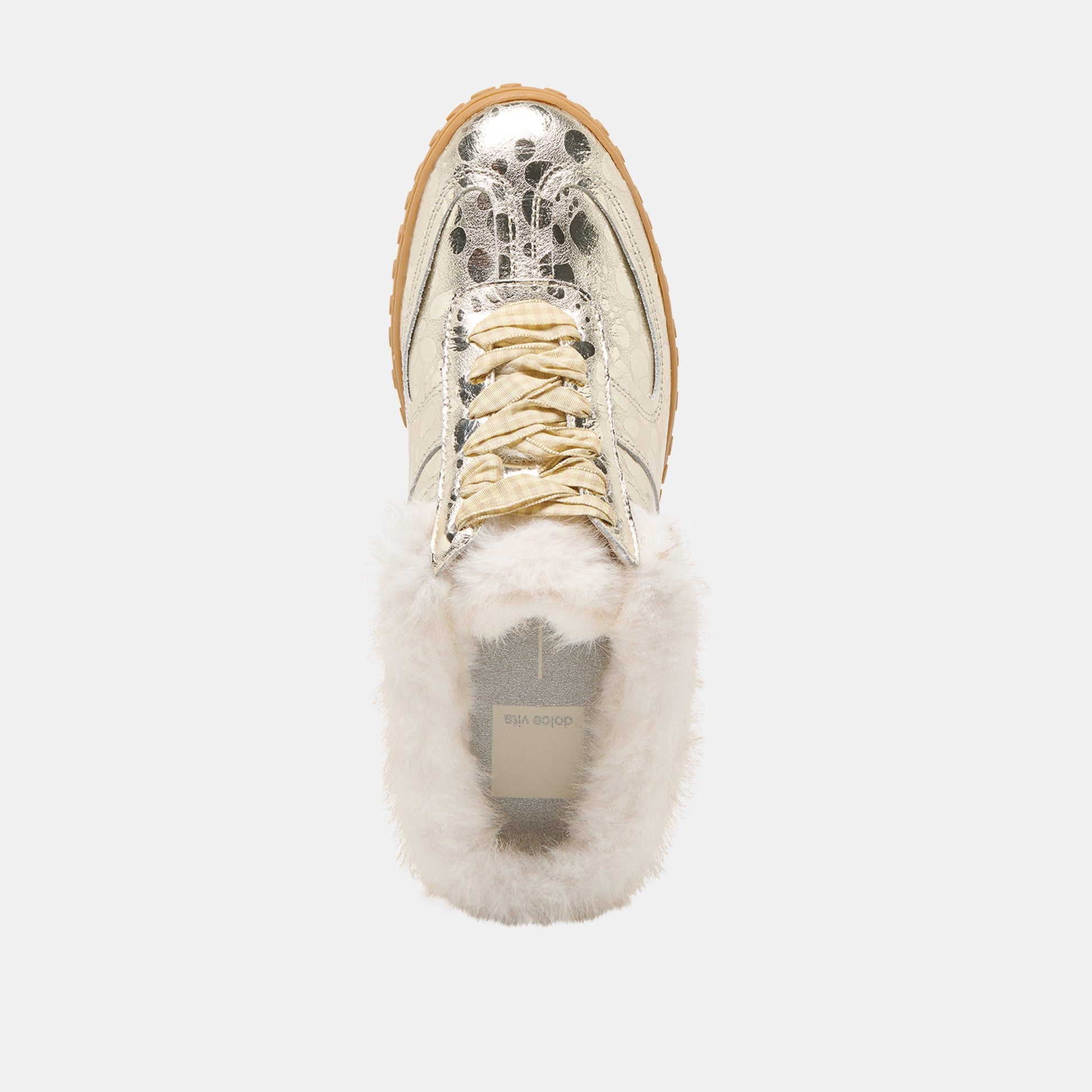 Izzey Plush Platinum Leather Sneakers - Dolce Vita