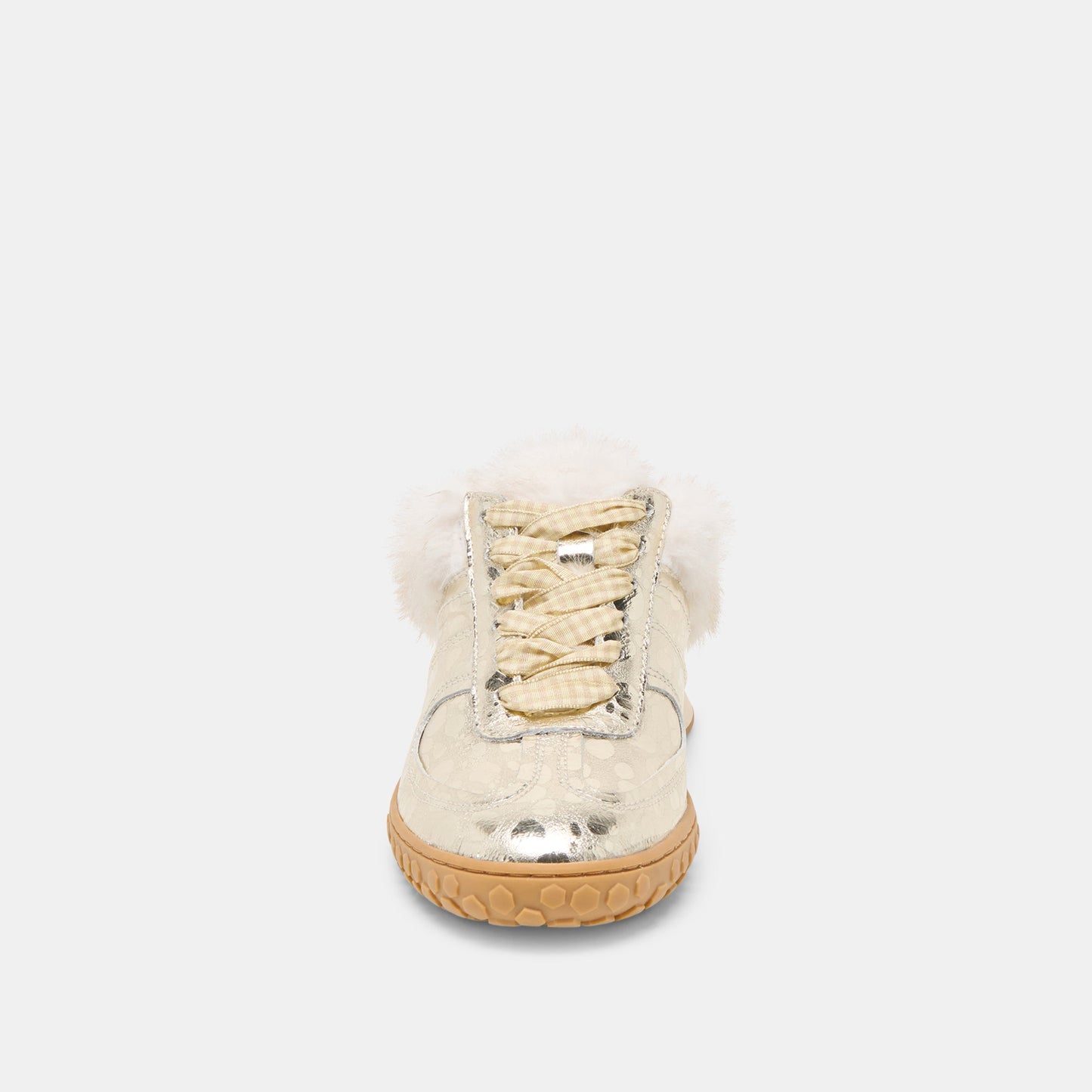 Izzey Plush Platinum Leather Sneakers - Dolce Vita
