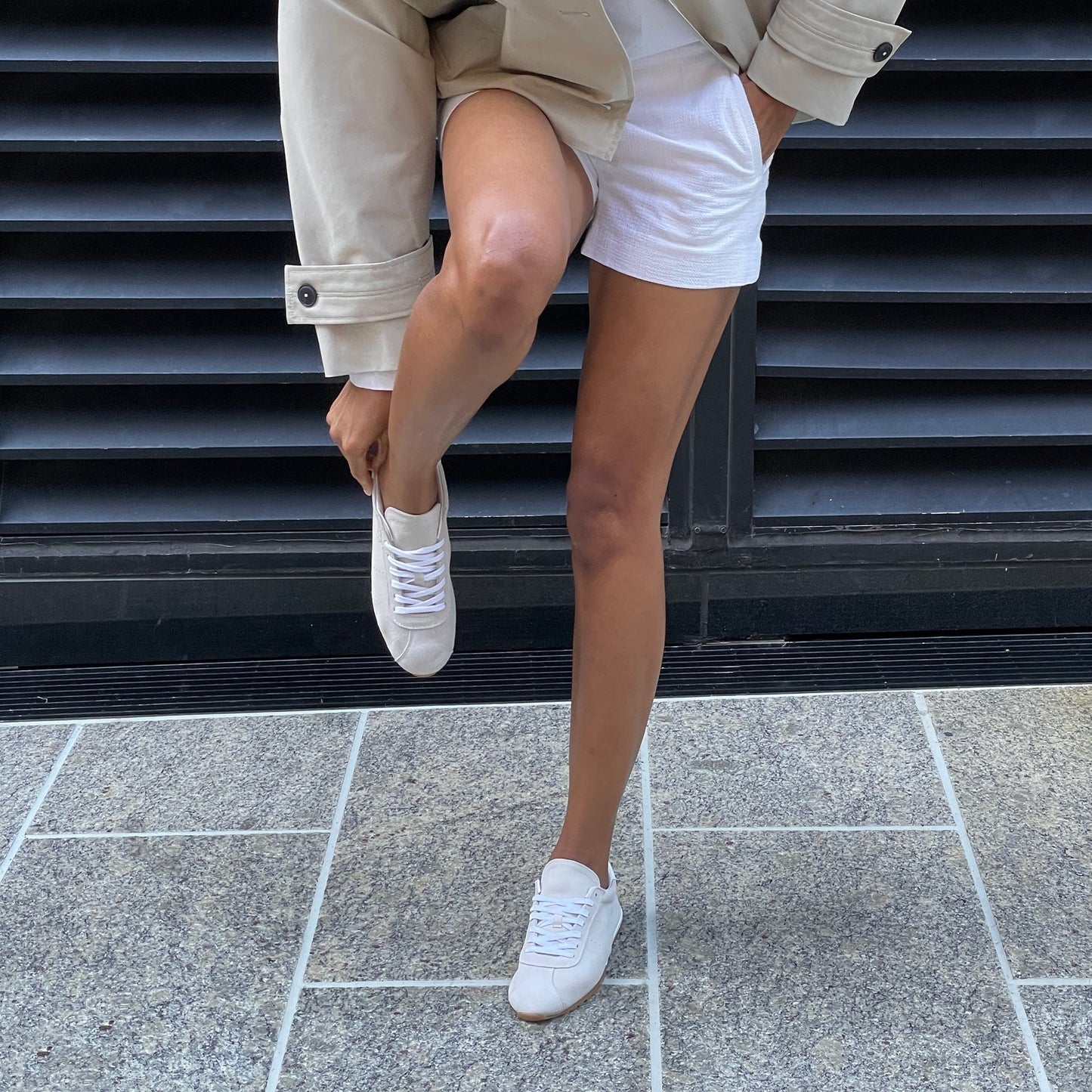 Serina Ivory Suede Sneakers - Dolce Vita