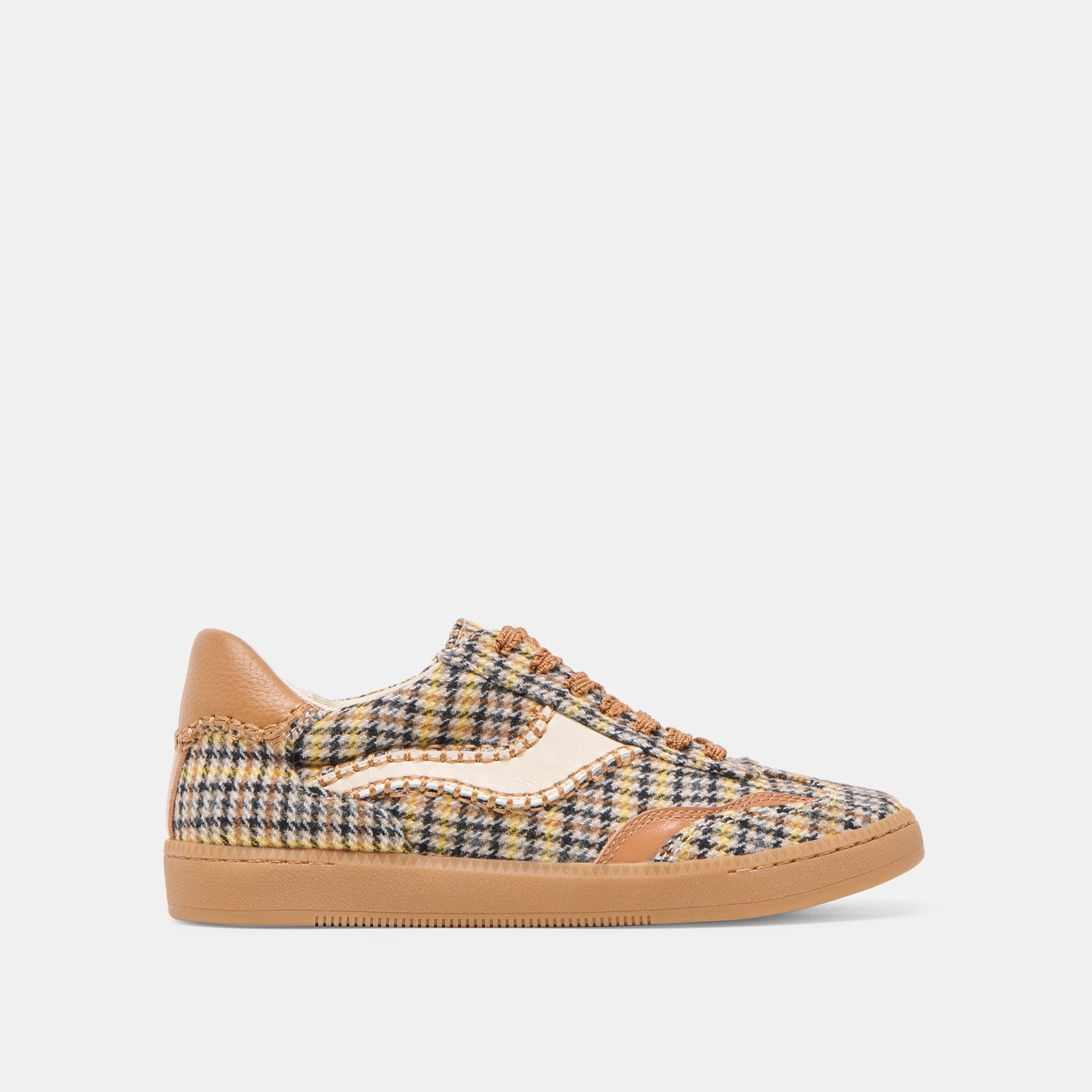 Notice Stitch Yellow Plaid Tweed Sneakers - Dolce Vita