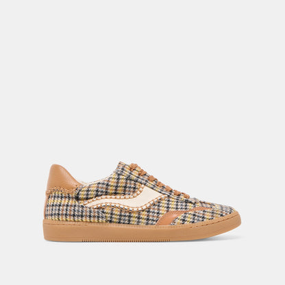 Notice Stitch Yellow Plaid Tweed Sneakers - Dolce Vita