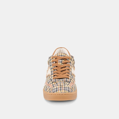 Notice Stitch Yellow Plaid Tweed Sneakers - Dolce Vita