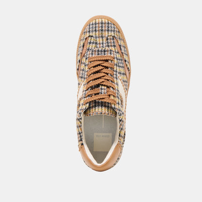 Notice Stitch Yellow Plaid Tweed Sneakers - Dolce Vita