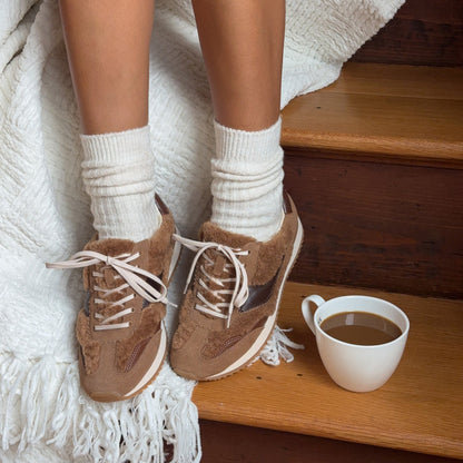 B.NTCD Plush Brown Plush Sneakers - Dolce Vita