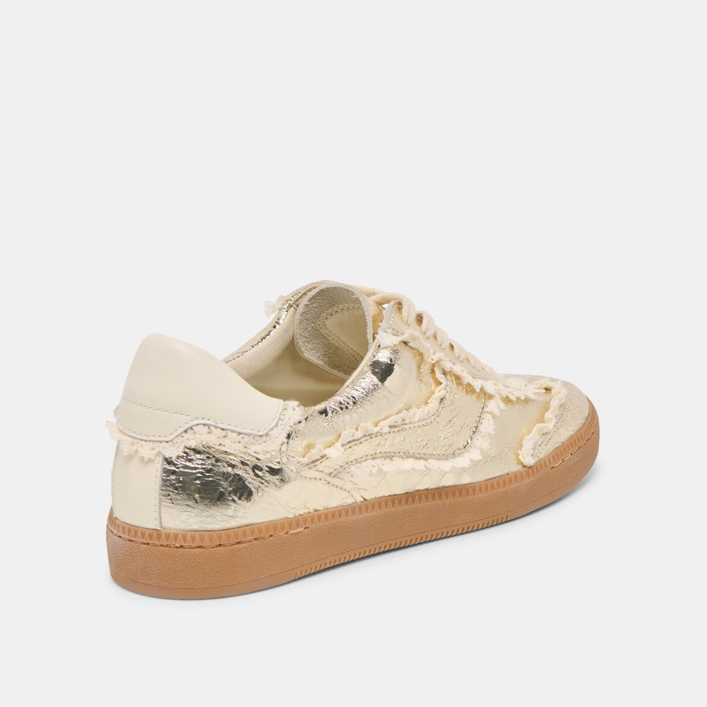 Notice Lace Platinum Distressed Leather Sneakers - Dolce Vita
