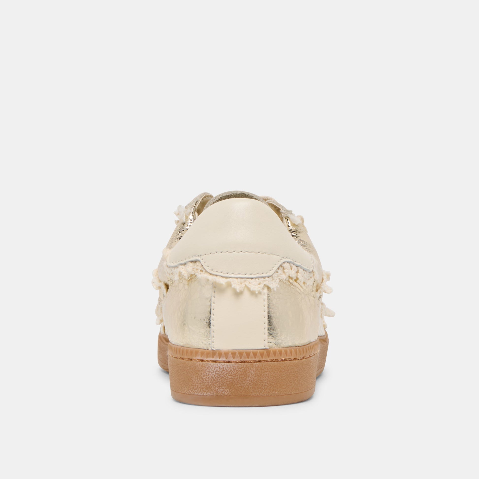 Notice Lace Platinum Distressed Leather Sneakers - Dolce Vita