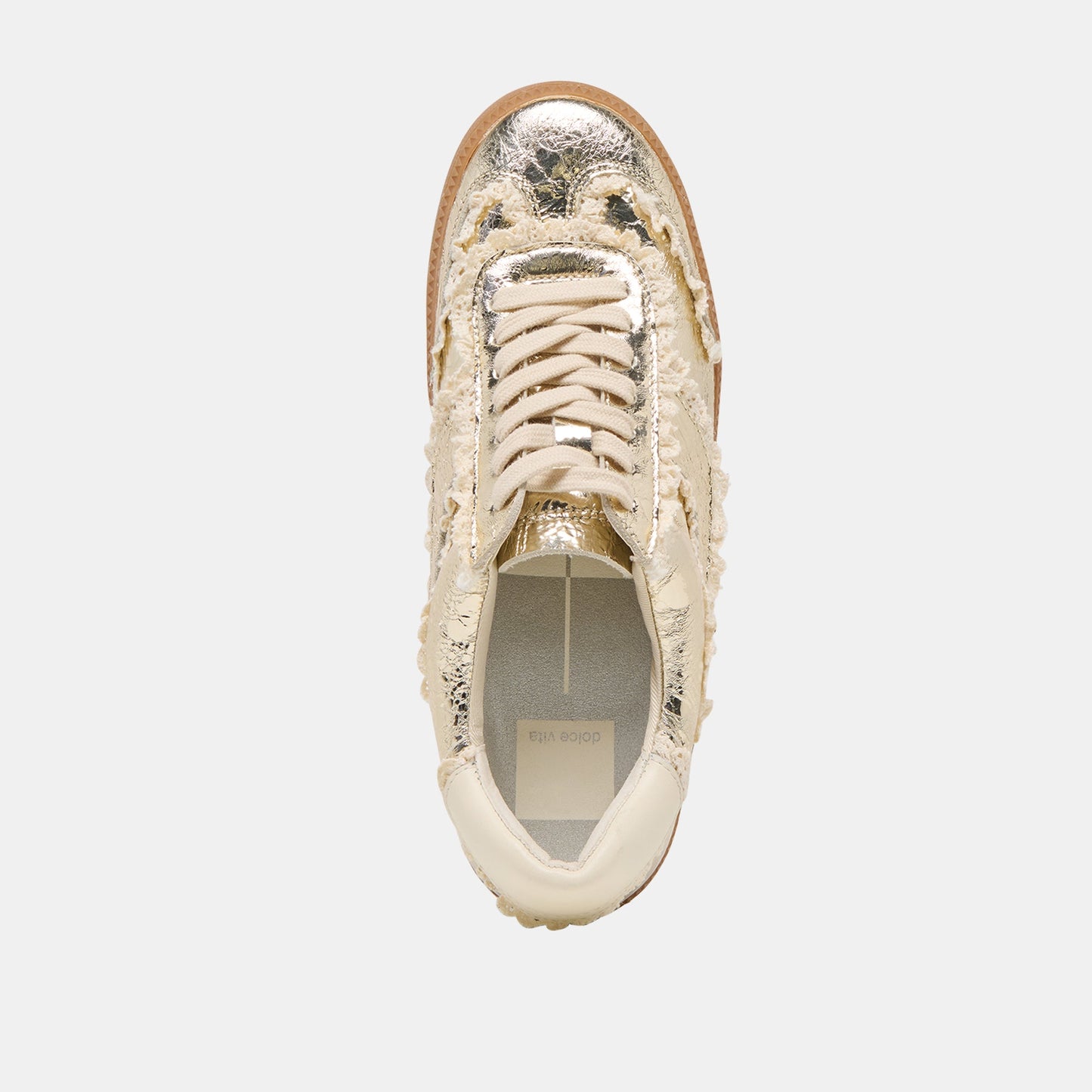 Notice Lace Platinum Distressed Leather Sneakers - Dolce Vita