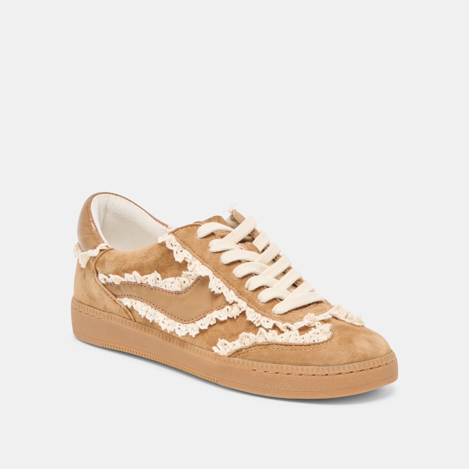 Notice Lace Lt Brown Suede Sneakers - Dolce Vita