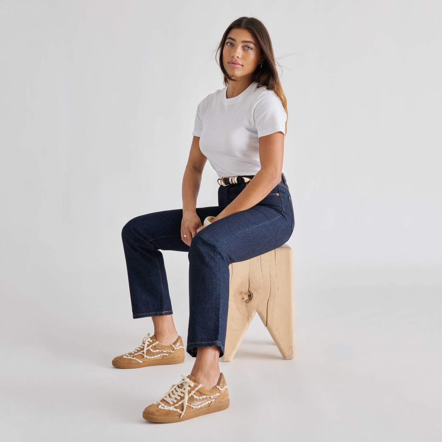 Notice Lace Lt Brown Suede Sneakers - Dolce Vita