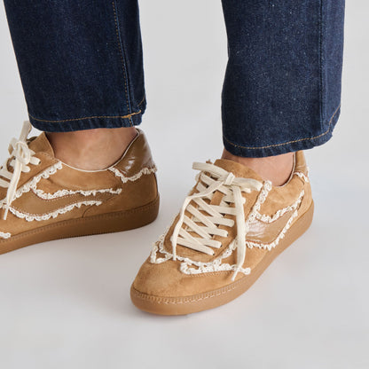 Notice Lace Lt Brown Suede Sneakers - Dolce Vita