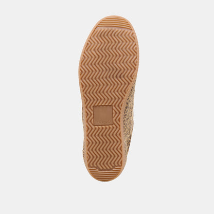 Laini Tan Leopard Printed Suede Sneakers - Dolce Vita