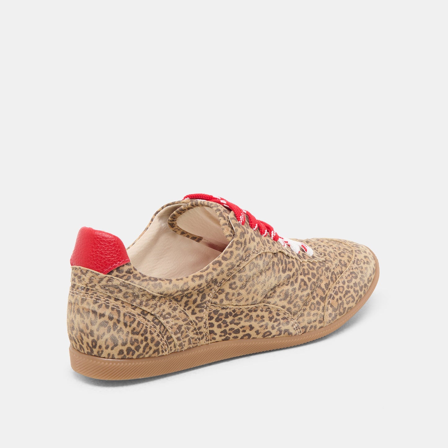 Laini Tan Leopard Printed Suede Sneakers - Dolce Vita