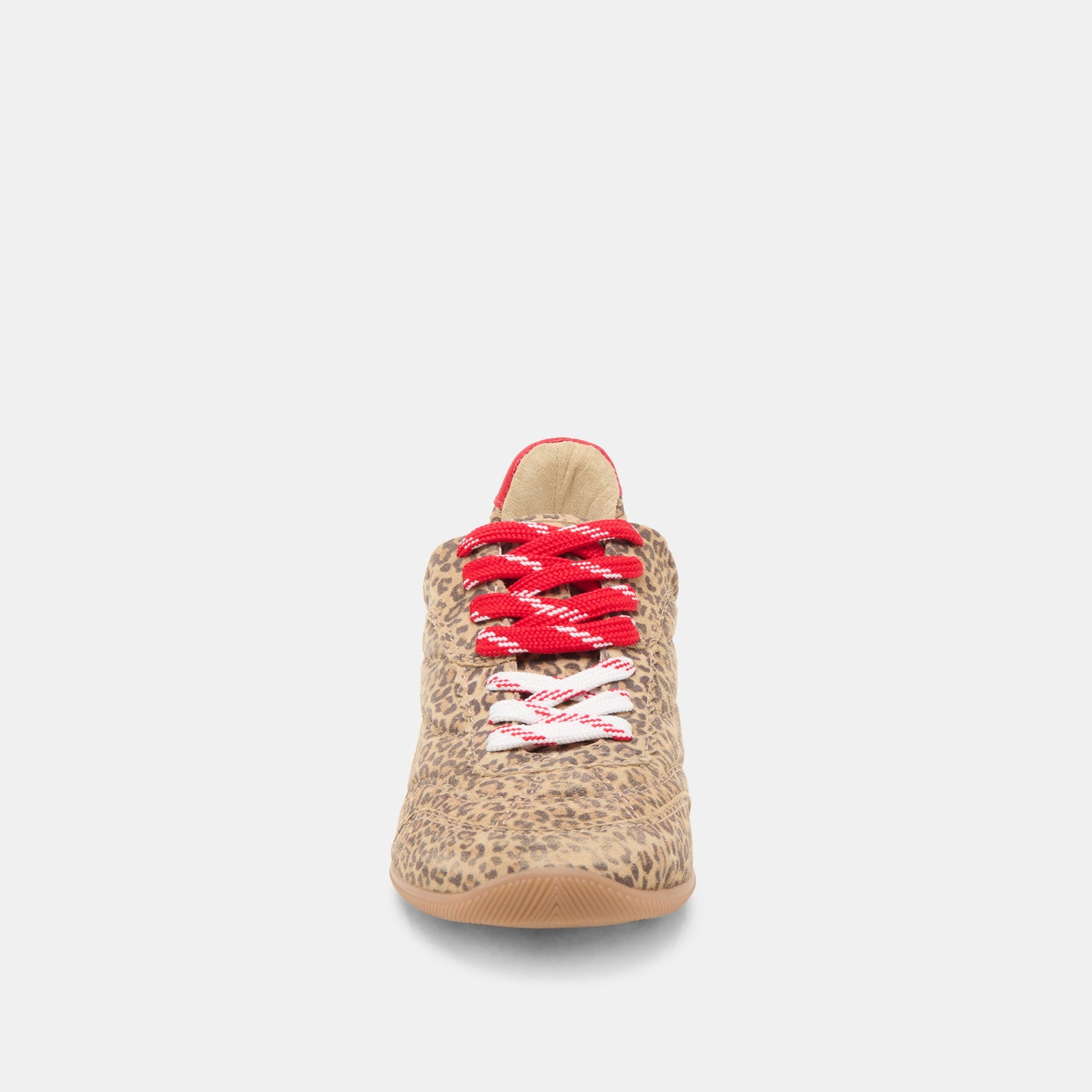 Laini Tan Leopard Printed Suede Sneakers - Dolce Vita