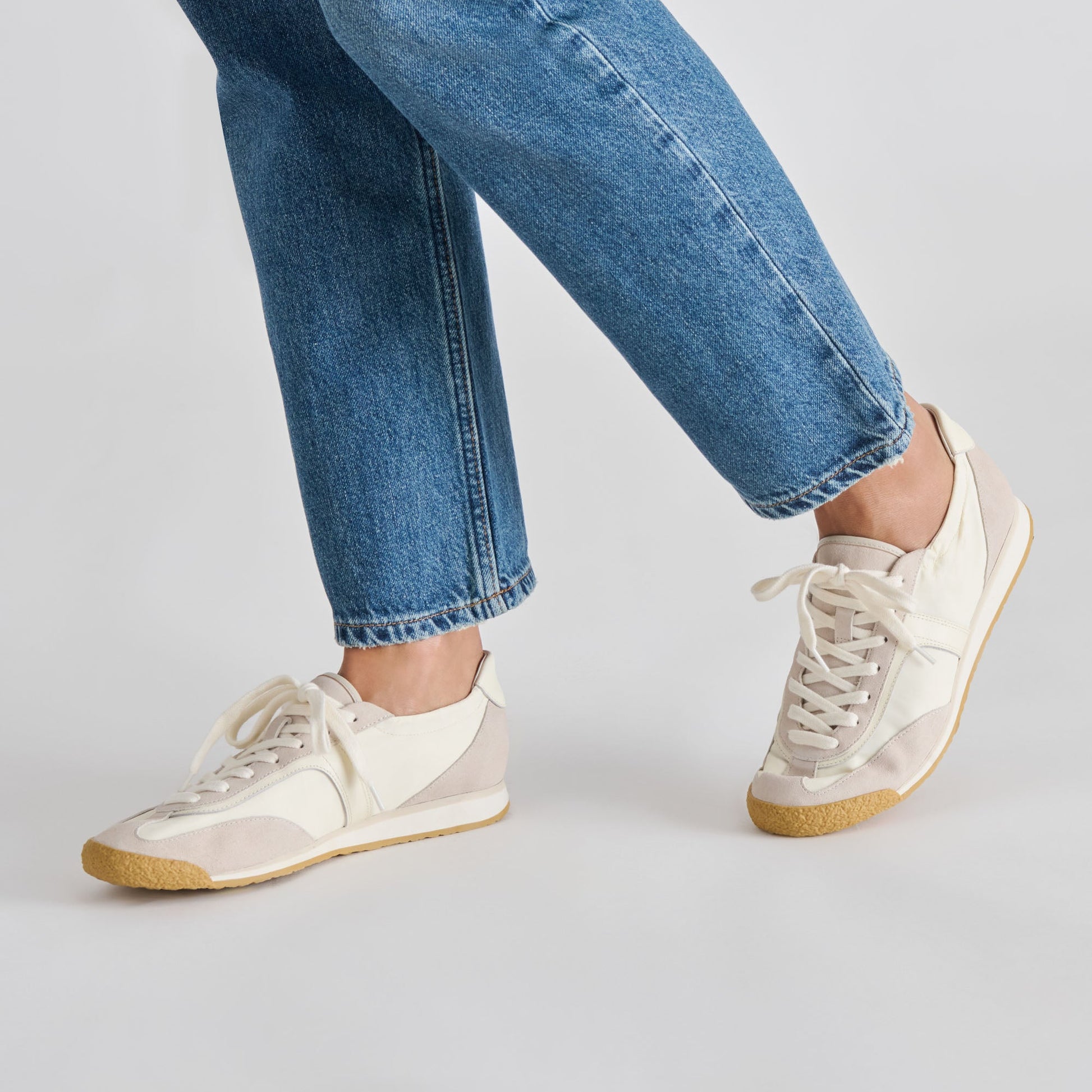 Sariya White Nylon Sneakers - Dolce Vita