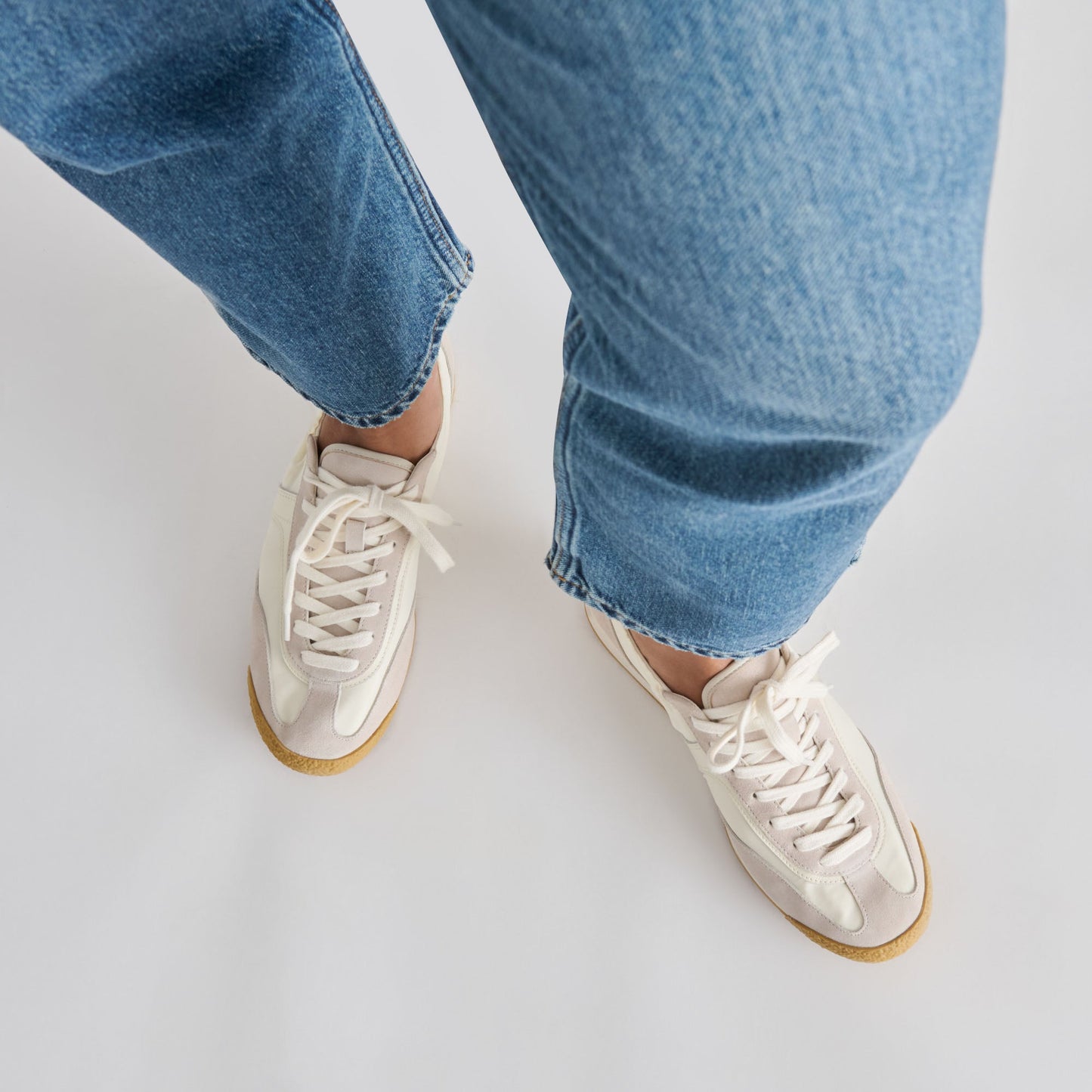 Sariya White Nylon Sneakers - Dolce Vita