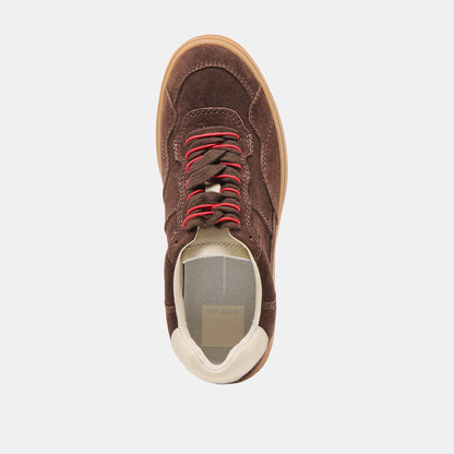 Naomy H2O Waterproof Dk Brown Suede Sneakers - Dolce Vita