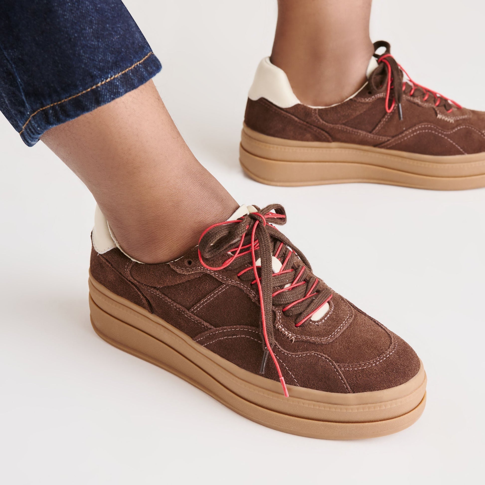 Naomy H2O Waterproof Dk Brown Suede Sneakers - Dolce Vita