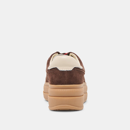 Naomy H2O Waterproof Dk Brown Suede Sneakers - Dolce Vita