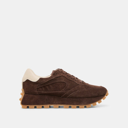 Tricia Dk Brown Suede Sneakers - Dolce Vita