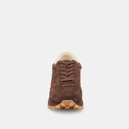 Tricia Dk Brown Suede Sneakers - Dolce Vita