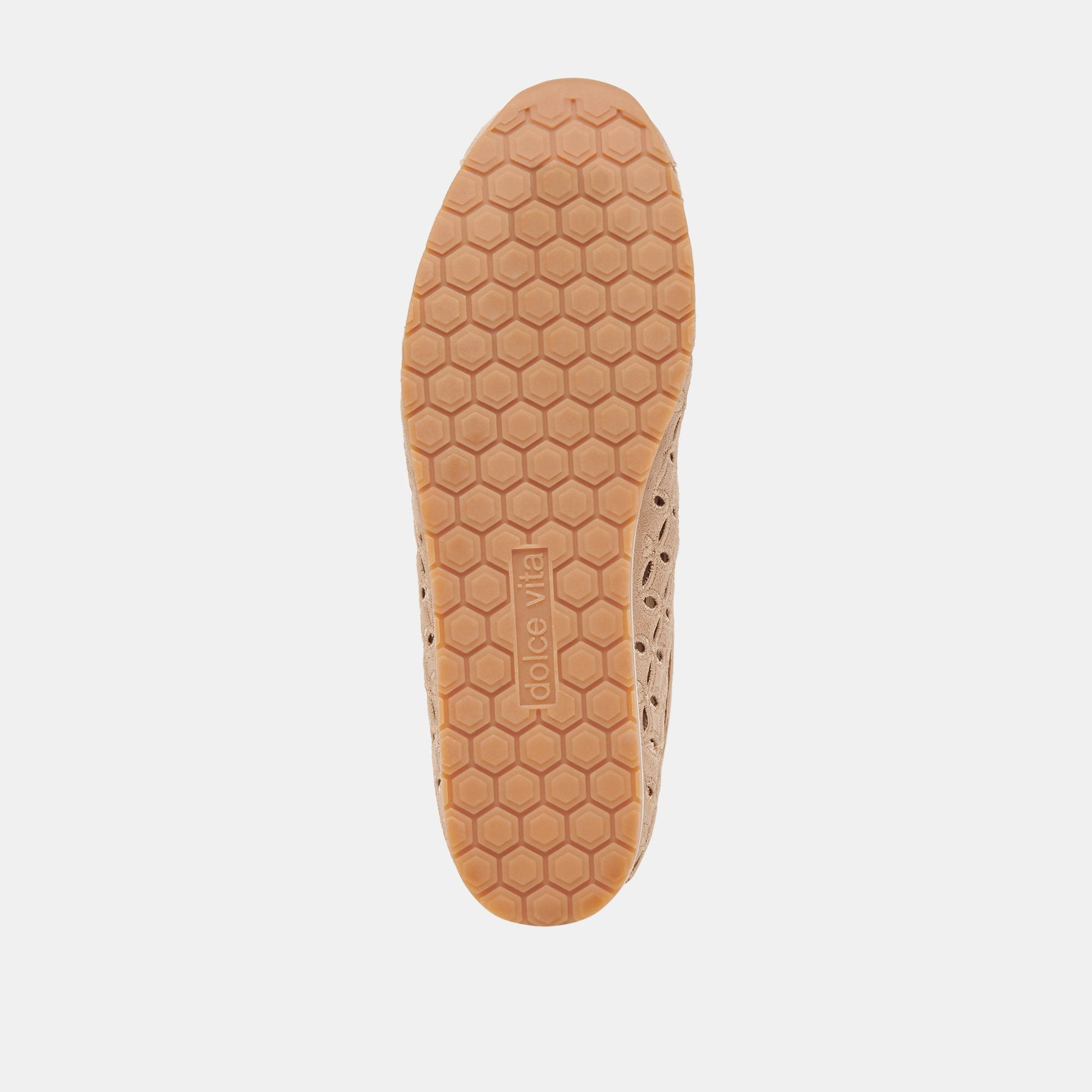 DANIE EYELET PERF SNEAKERS CAMEL SUEDE - Dolce Vita