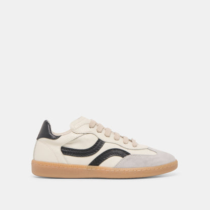 Rebel White Black Leather Sneakers - Dolce Vita