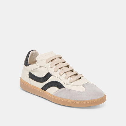 Rebel White Black Leather Sneakers - Dolce Vita