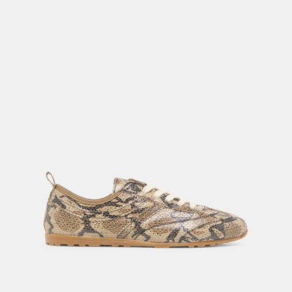 Viper Snake Print Embossed Leather Sneakers - Dolce Vita