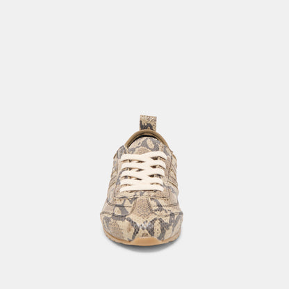 Viper Snake Print Embossed Leather Sneakers - Dolce Vita