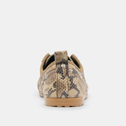 Viper Snake Print Embossed Leather Sneakers - Dolce Vita