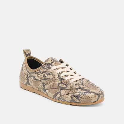 Viper Snake Print Embossed Leather Sneakers - Dolce Vita