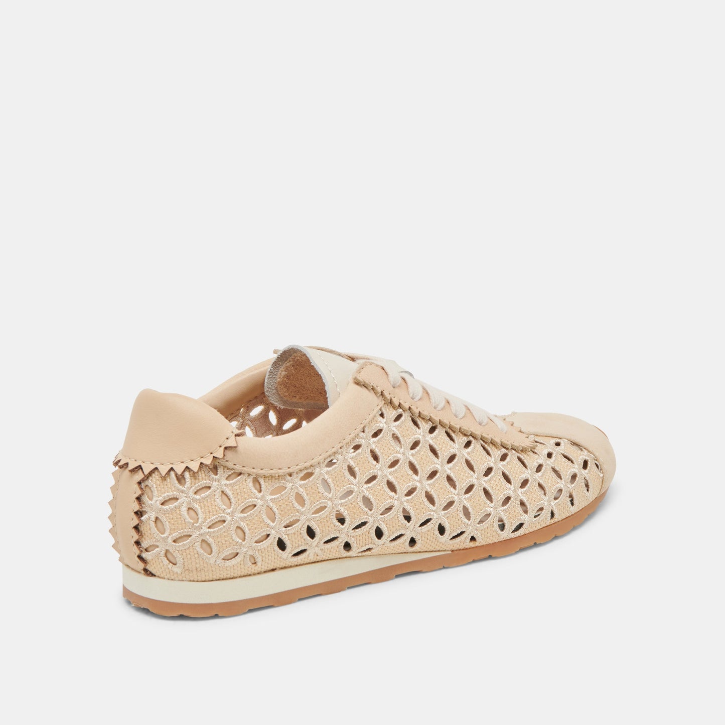 DANIE EYELET PERF SNEAKERS LT NATURAL RAFFIA - Dolce Vita