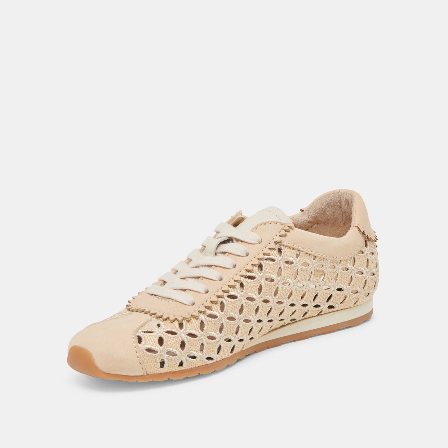 DANIE EYELET PERF SNEAKERS LT NATURAL RAFFIA - Dolce Vita