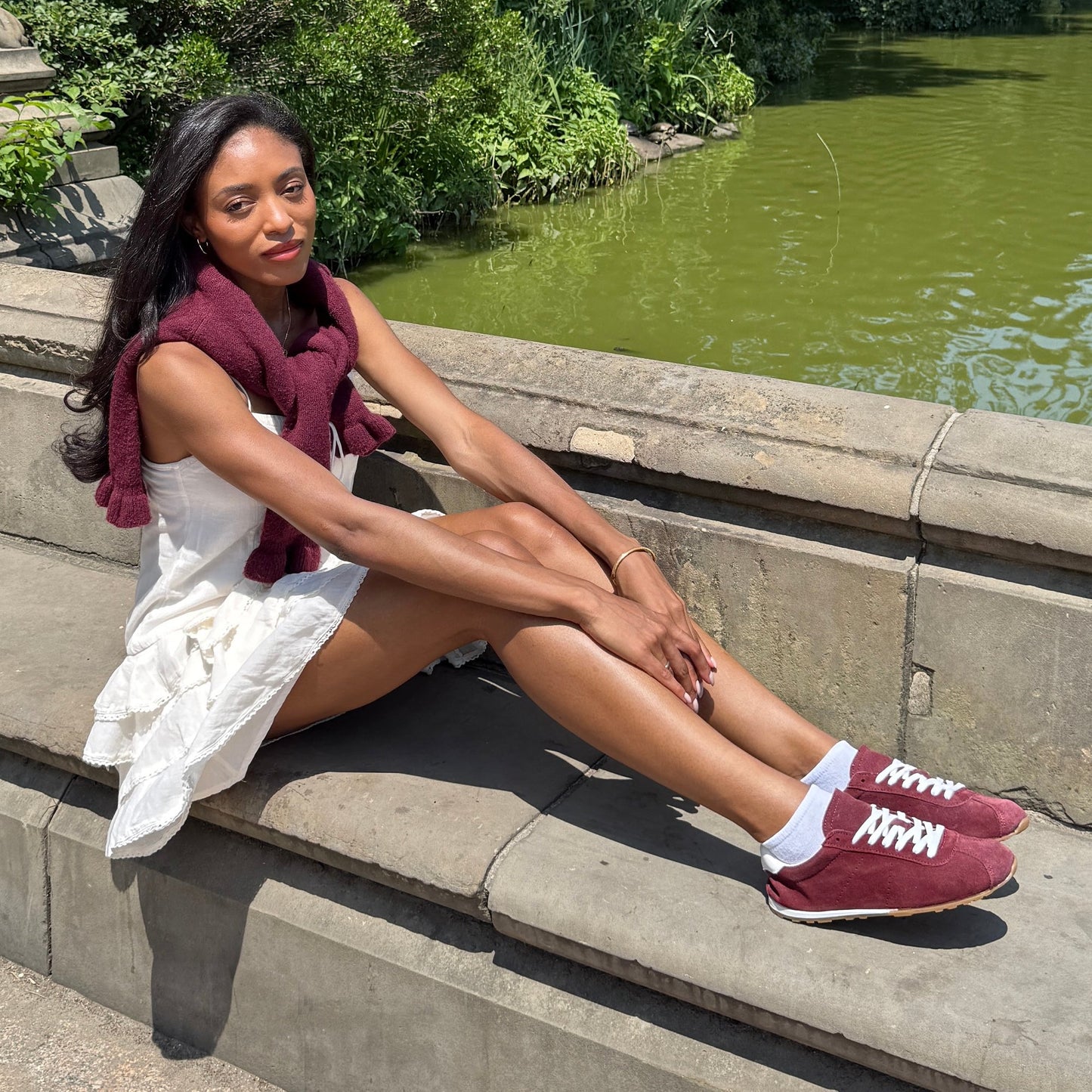 Serina Burgundy Suede Sneakers - Dolce Vita