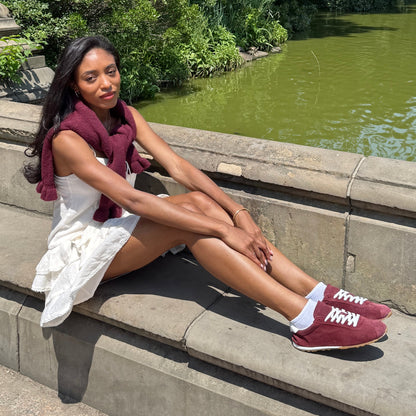 Serina Burgundy Suede Sneakers - Dolce Vita