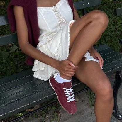 Serina Burgundy Suede Sneakers - Dolce Vita