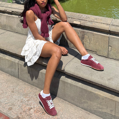 Serina Burgundy Suede Sneakers - Dolce Vita