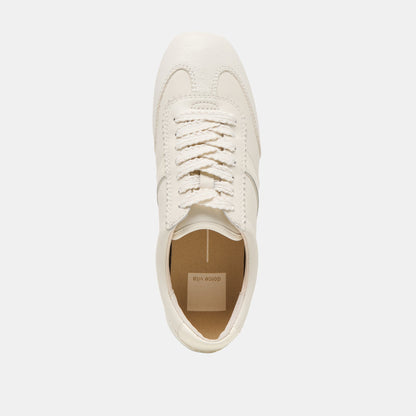 Dorie White Leather Sneakers - Dolce Vita