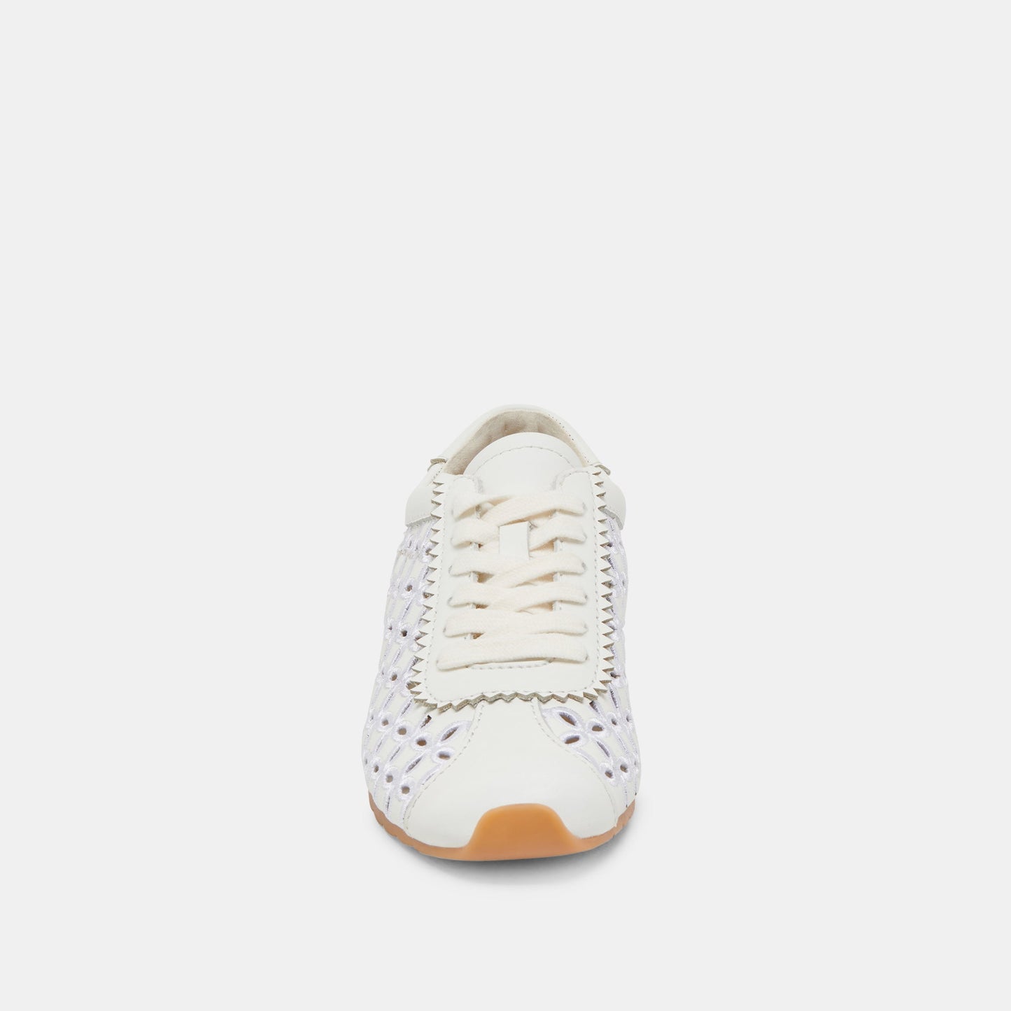 DANIE EYELET PERF SNEAKERS TRUE WHITE LEATHER - Dolce Vita