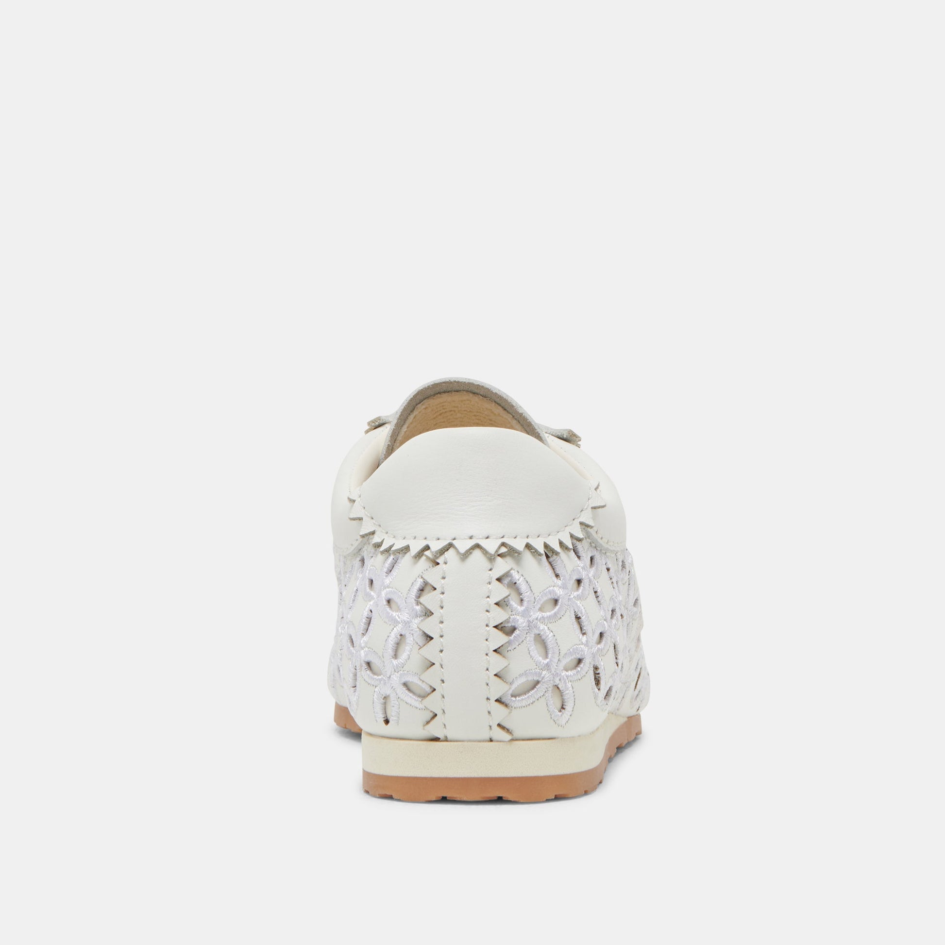 DANIE EYELET PERF SNEAKERS TRUE WHITE LEATHER - Dolce Vita