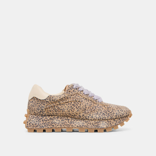 Tricia Tan Leopard Printed Suede Sneakers - Dolce Vita