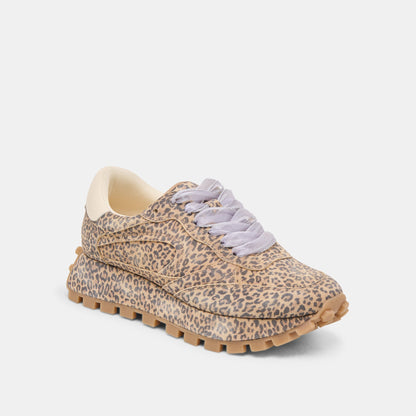 Tricia Tan Leopard Printed Suede Sneakers - Dolce Vita