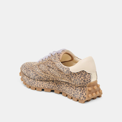 Tricia Tan Leopard Printed Suede Sneakers - Dolce Vita