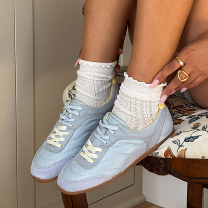 Laini Blue Multi Leather Sneakers - Dolce Vita