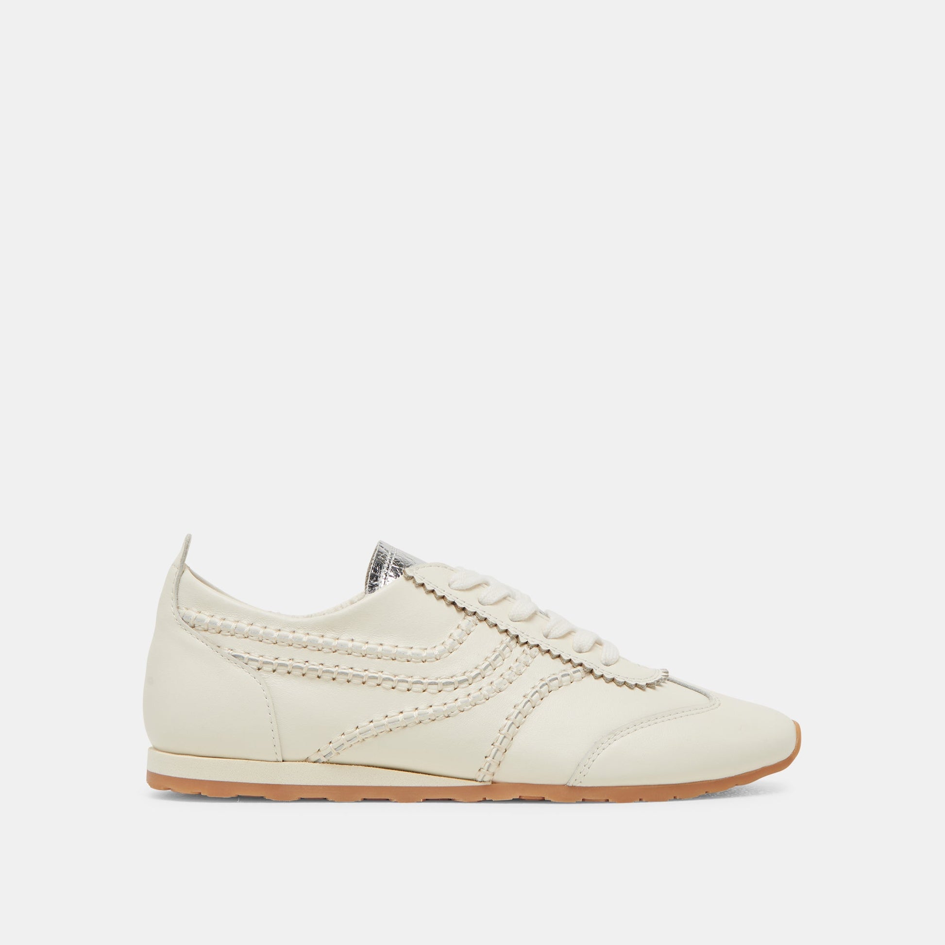 DELANY SNEAKERS OFF WHITE LEATHER - Dolce Vita