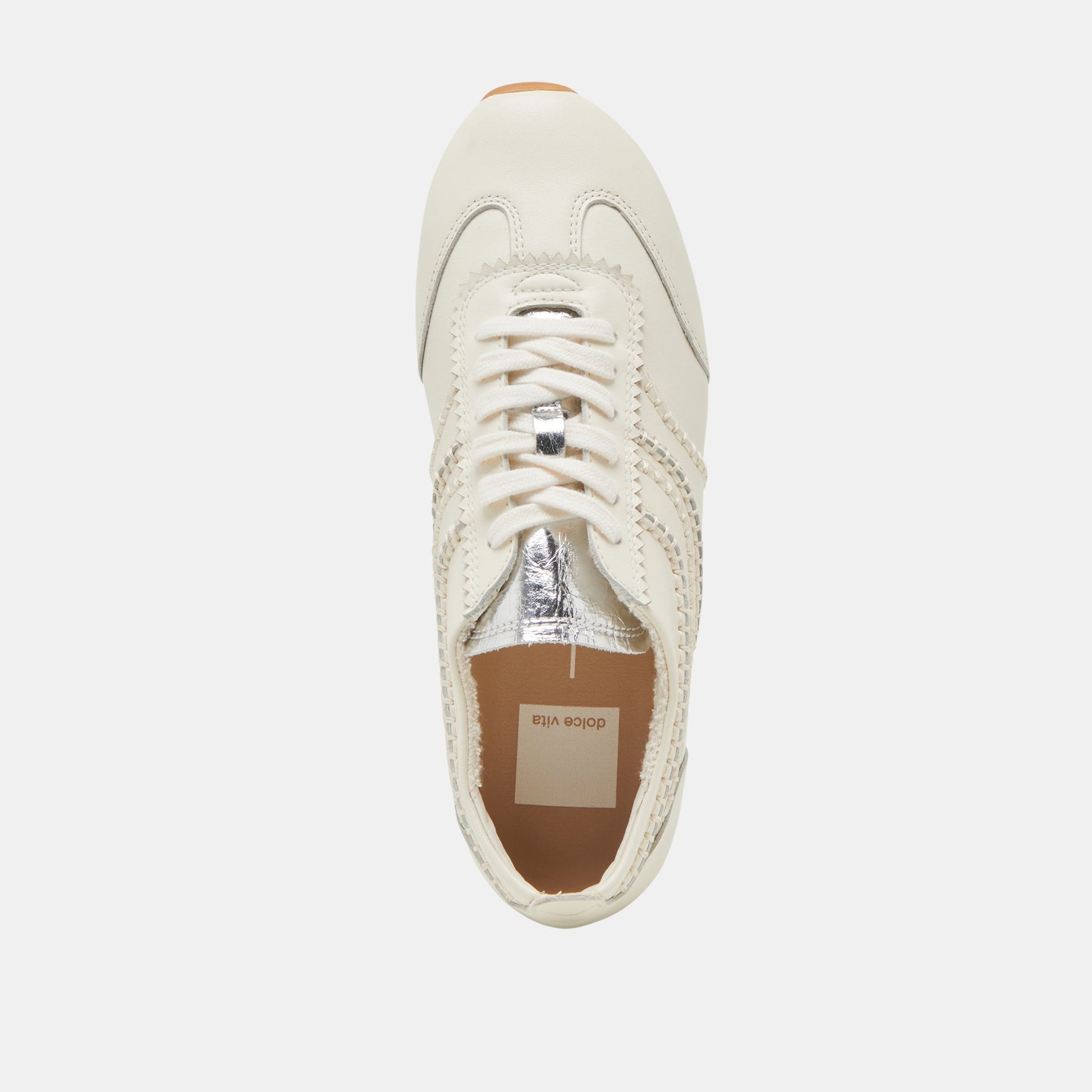 DELANY SNEAKERS OFF WHITE LEATHER - Dolce Vita