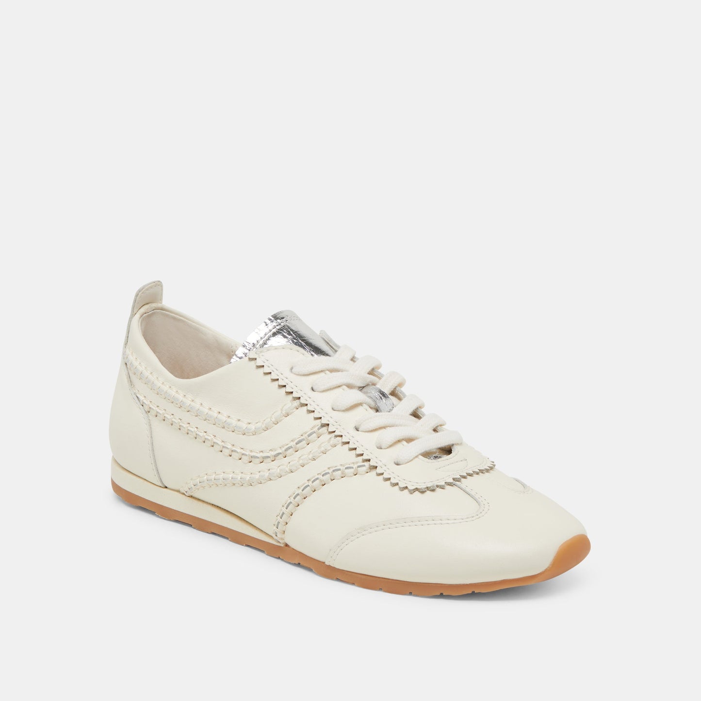 DELANY SNEAKERS OFF WHITE LEATHER - Dolce Vita