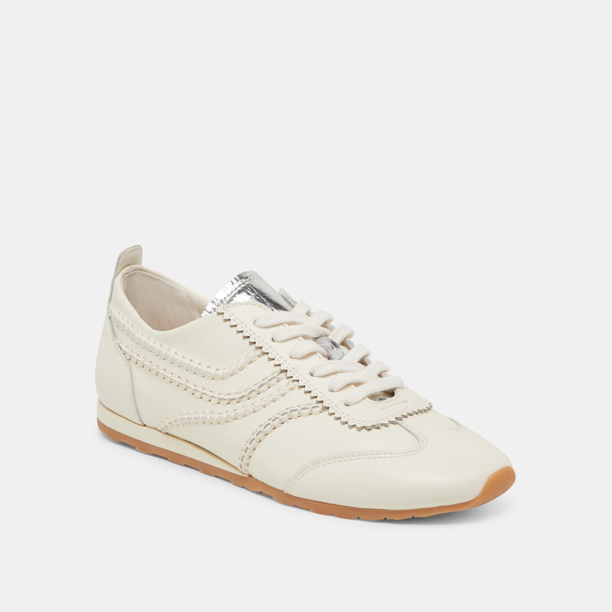 DELANY SNEAKERS OFF WHITE LEATHER - Dolce Vita
