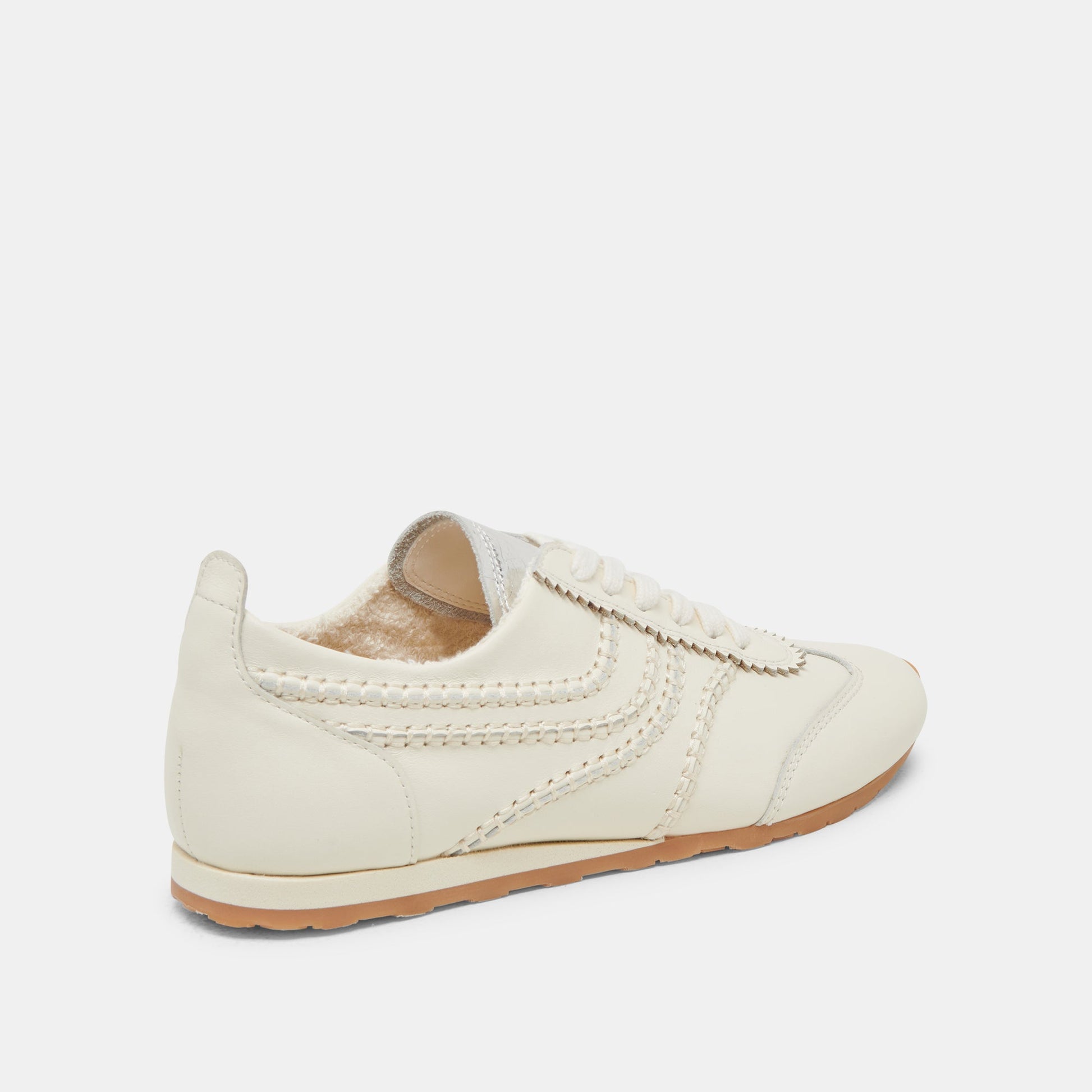 DELANY SNEAKERS OFF WHITE LEATHER - Dolce Vita