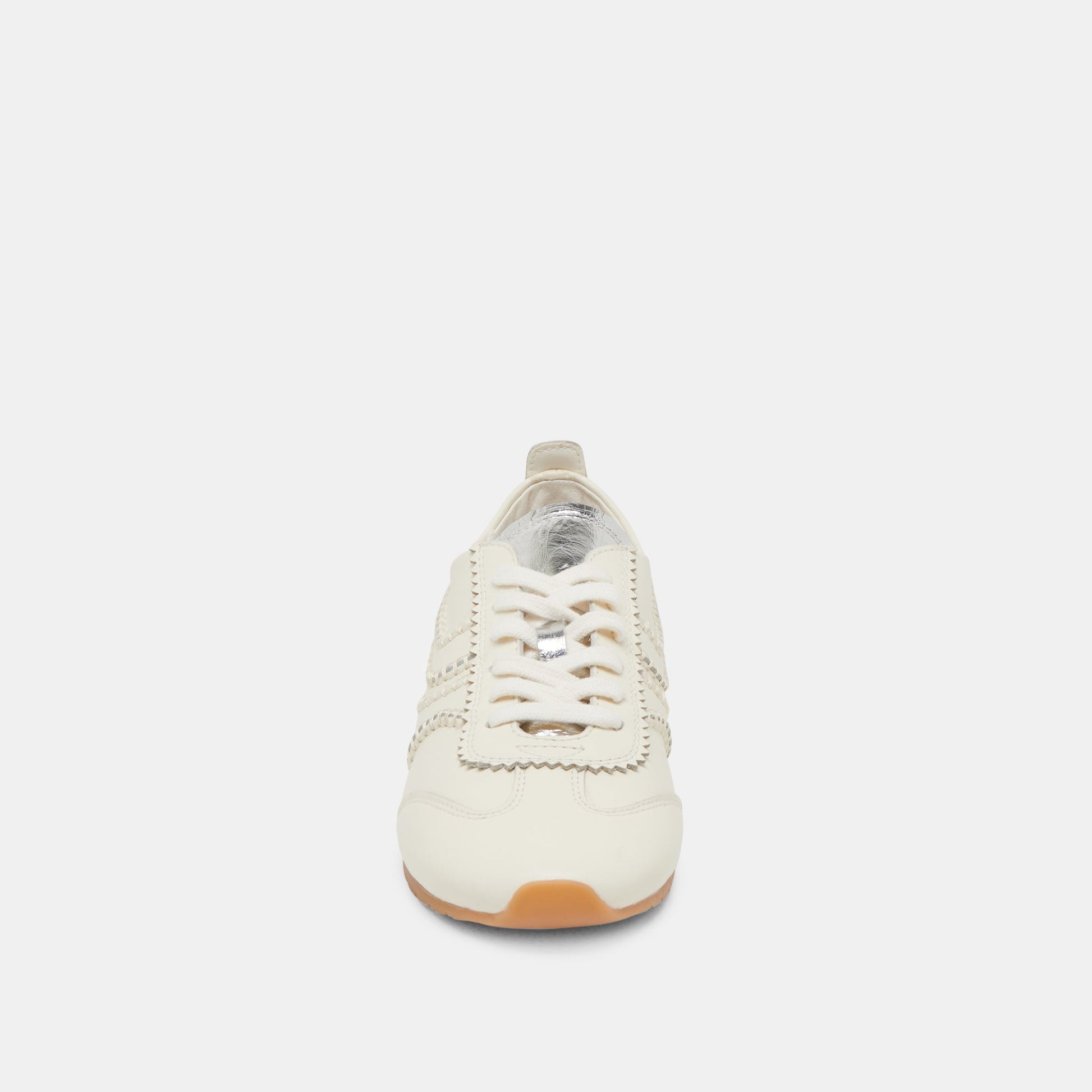 DELANY SNEAKERS OFF WHITE LEATHER - Dolce Vita